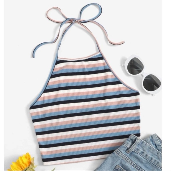 Striped Crop Top - Picture 1 of 5